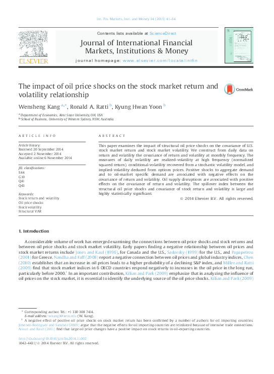 (PDF) The impact of oil price shocks on the stock market return and ...