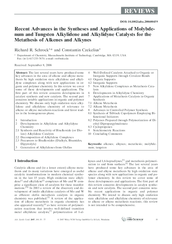 Tungsten catalyst metathesis 07 image