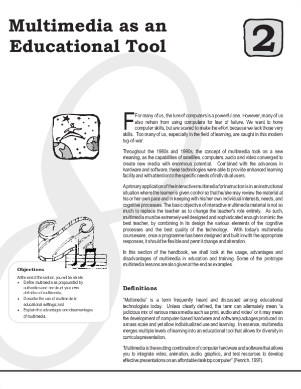 (PDF) Multimedia as an Educational Tool