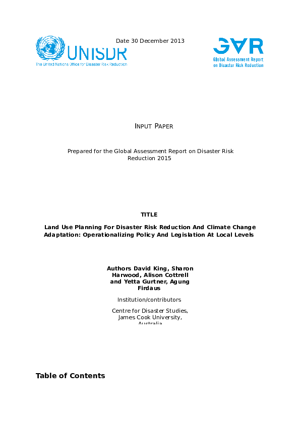 (DOC) Land Use Planning For Disaster Risk Reduction And Climate Change ...