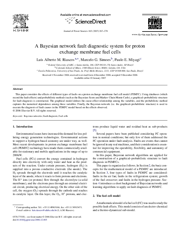 (PDF) A Bayesian network fault diagnostic system for proton exchange ...