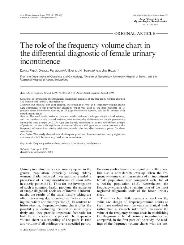(PDF) The role of the frequencyvolume chart in the differential