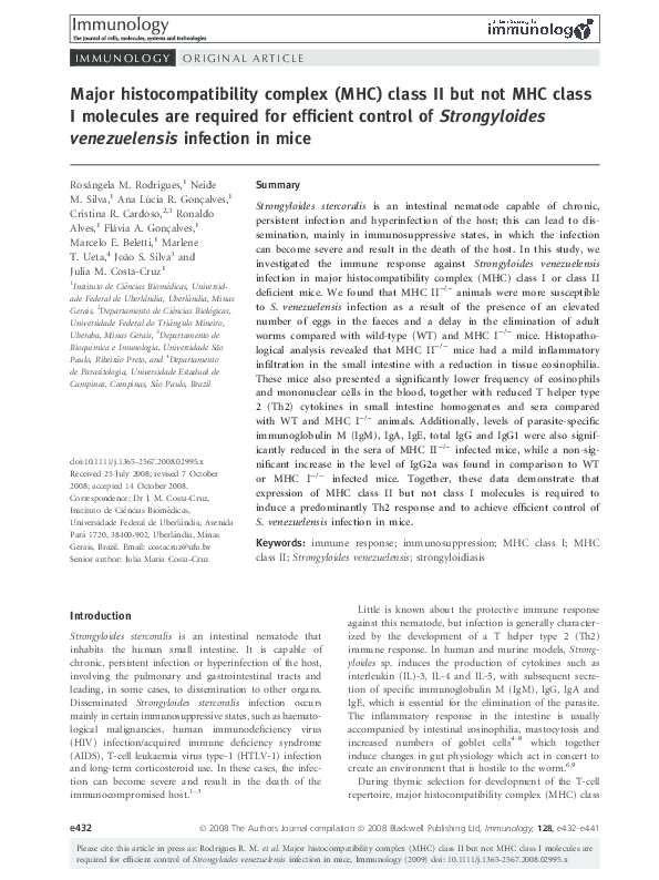 (PDF) Major complex (MHC) class II region in humans