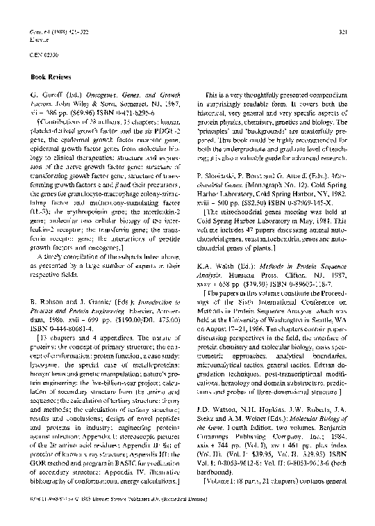 (PDF) Introduction to proteins and protein engineering