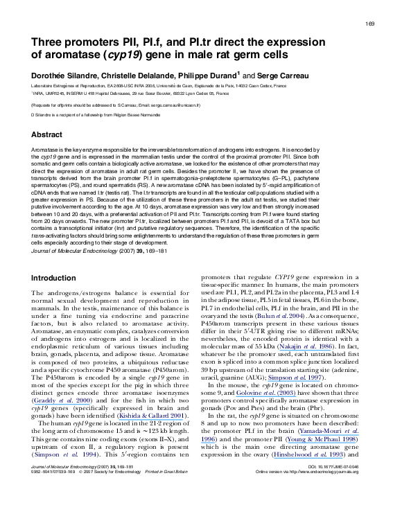 (PDF) Three promoters PII, PI.f, and PI.tr direct the expression of ...