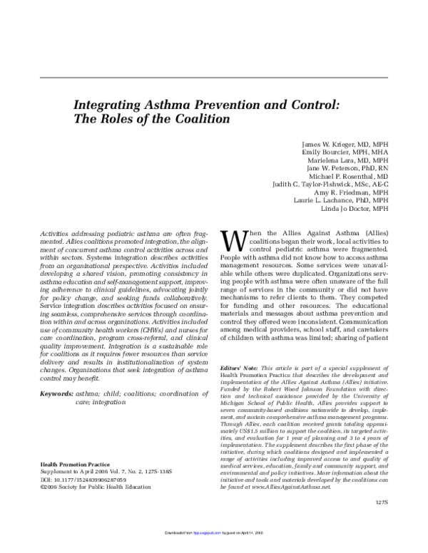 Asthma topics for papers image