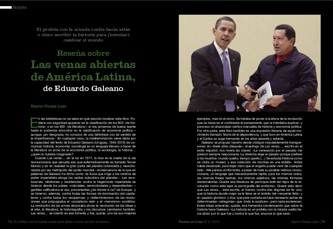 (PDF) Reseña sobre Las venas abiertas de América Latina
