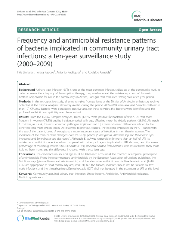 (PDF) Frequency and antimicrobial resistance patterns of bacteria ...