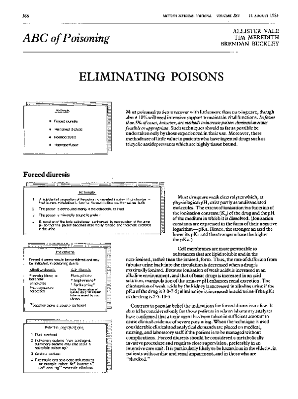 (PDF) ABC of poisoning. Eliminating poisons