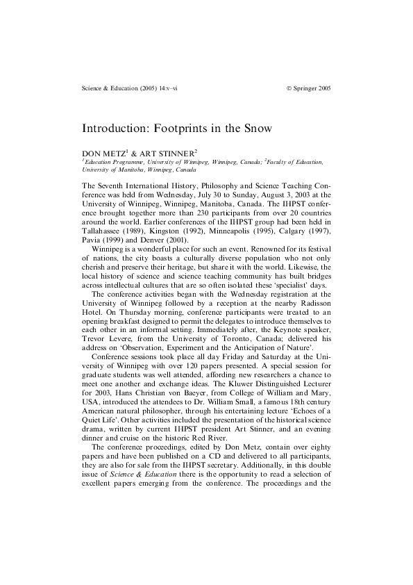 (PDF) Introduction Footprints in the Snow Don Metz Academia.edu