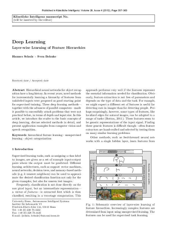 (PDF) Deep Learning Hannes Schulz Academia.edu