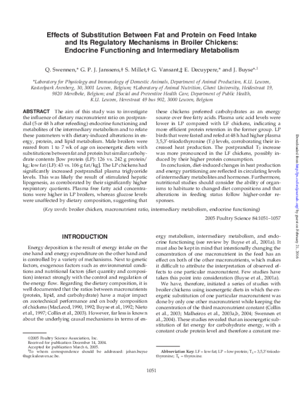 (PDF) Effects of substitution between fat and protein on feed intake ...