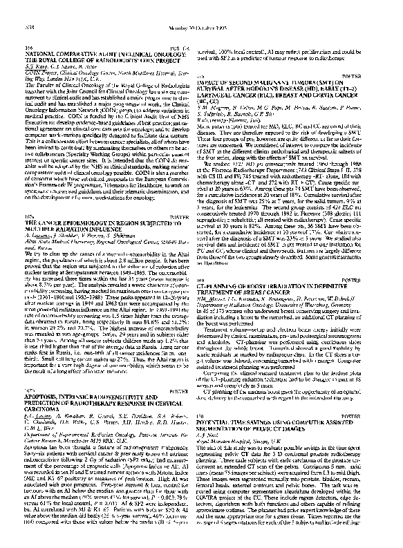 (PDF) 168 Impact of second malignant tumors (SMT) on survival after ...