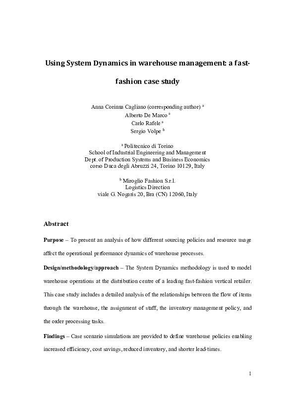 Warehouse case study example image