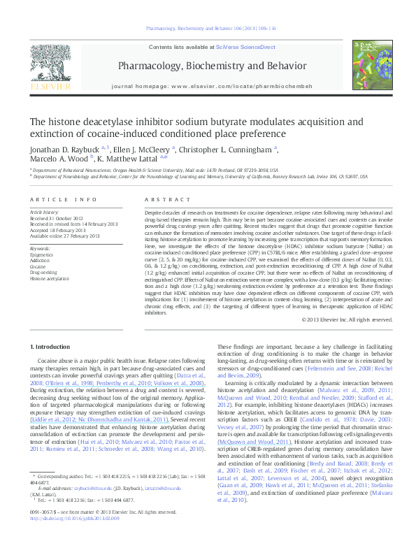 (PDF) The histone deacetylase inhibitor sodium butyrate in combination ...