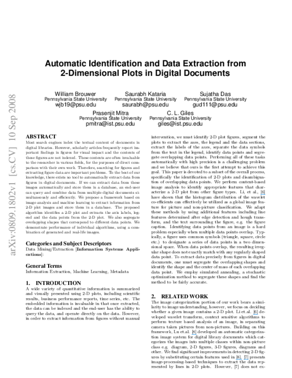 (PDF) Automatic identification and data extraction from 2-dimensional ...