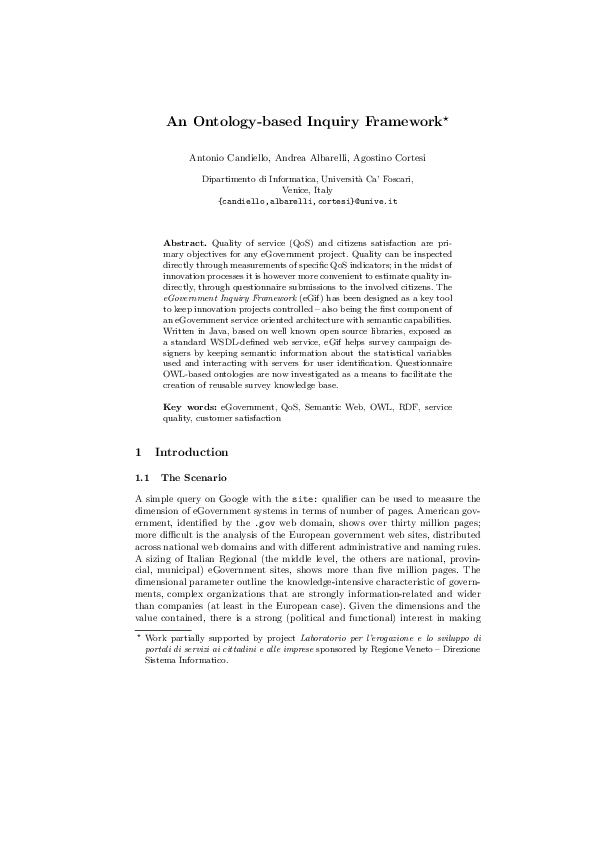 (PDF) An ontology-based inquiry framework