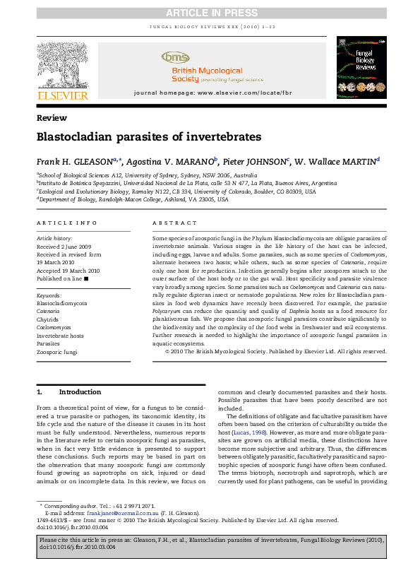 Parasite character analysis image