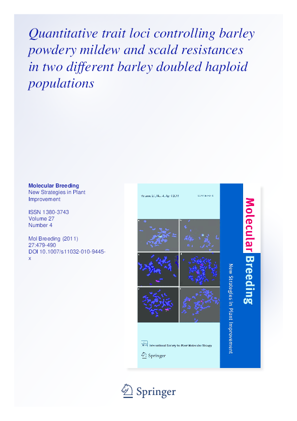 (PDF) Quantitative trait loci controlling barley powdery mildew and ...