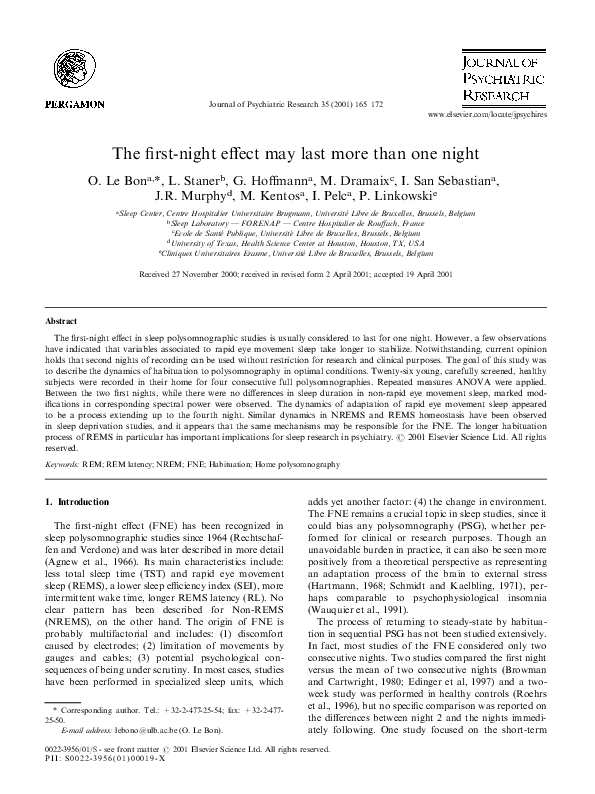 (PDF) The first-night effect may last more than one night