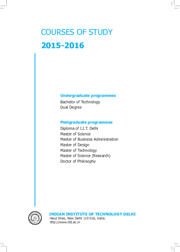 Pdf Bachelor Of Technology Dual Degree Postgraduate Programmes Amrit Sahu Academia Edu
