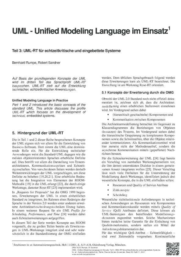 (PDF) UML-Uni炉ed Modeling Language im Einsatz | Bernhard Rumpe ...