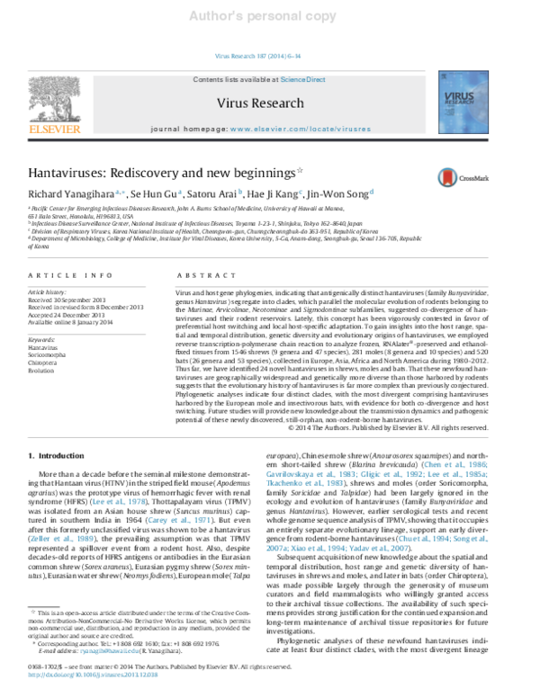 Hantavirus transmission picture