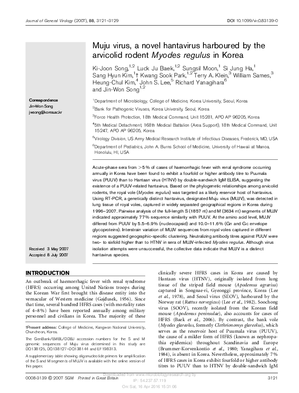 Hantavirus cases worldwide image