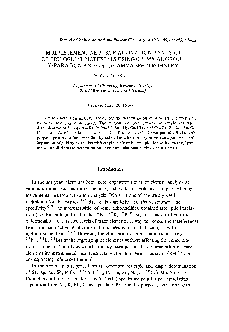 (PDF) Simultaneous determination of some trace elements in biological ...