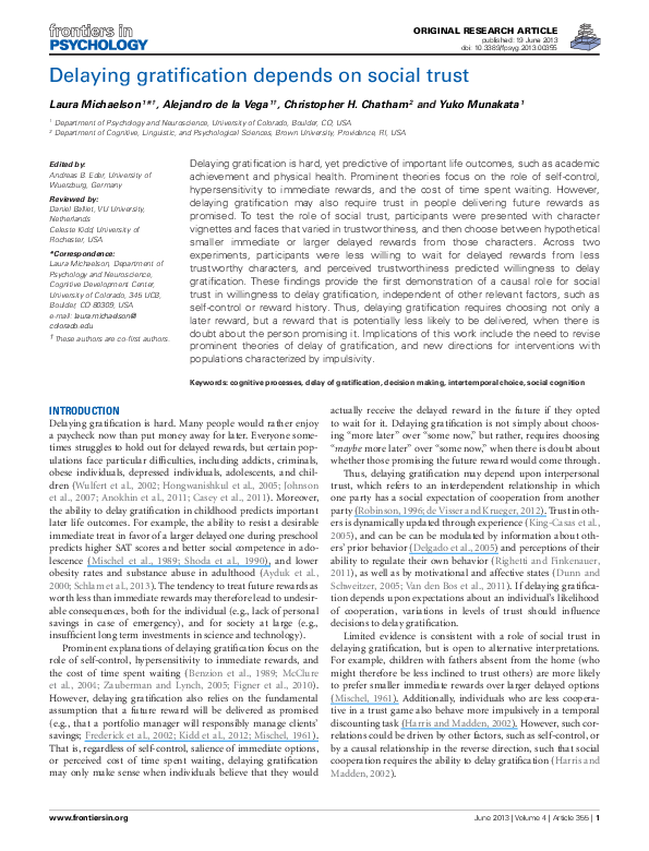 Delayed gratification definition picture