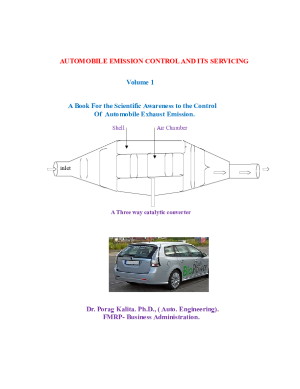 (DOC) AUTOMOBILE EMISSION CONTROL AND ITS SERVICING Porag Kalita Academia.edu