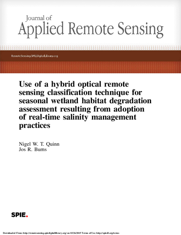 (PDF) Use of a hybrid optical remote sensing classification technique ...