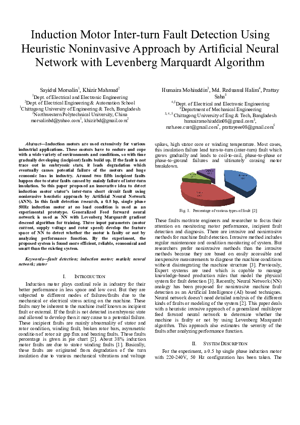Dissertation of fault detection in induction motor using neural network