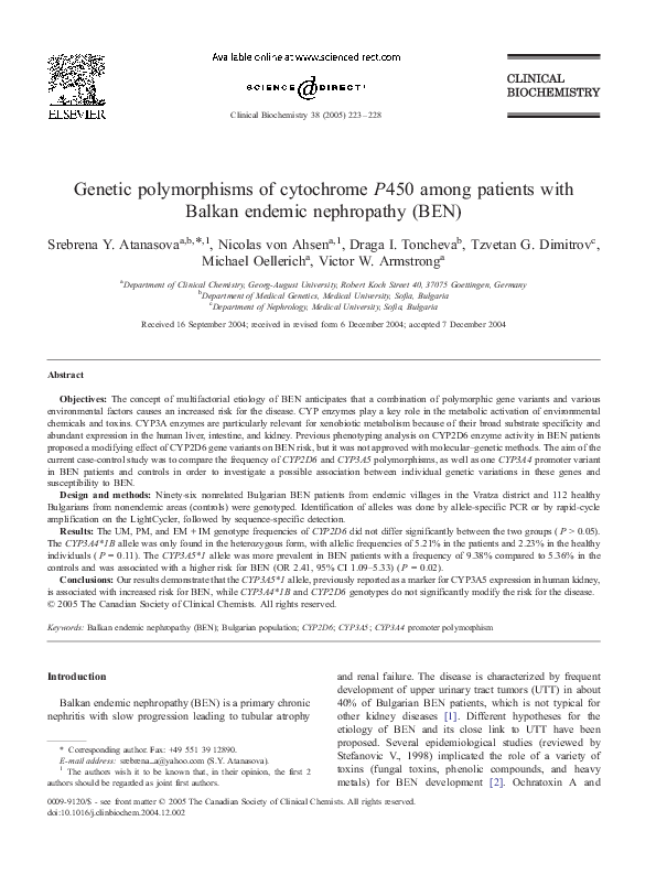 (PDF) Genetic polymorphisms of cytochrome P450 among patients with ...
