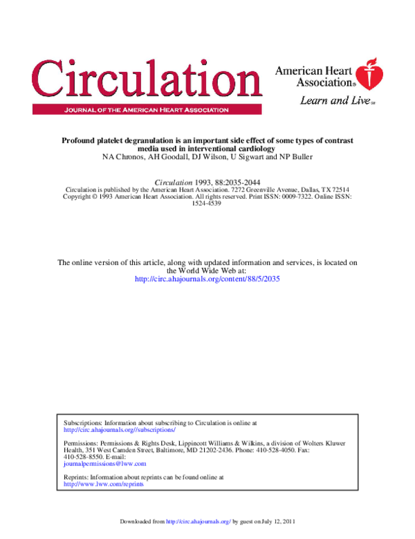 (PDF) Profound platelet degranulation is an important side