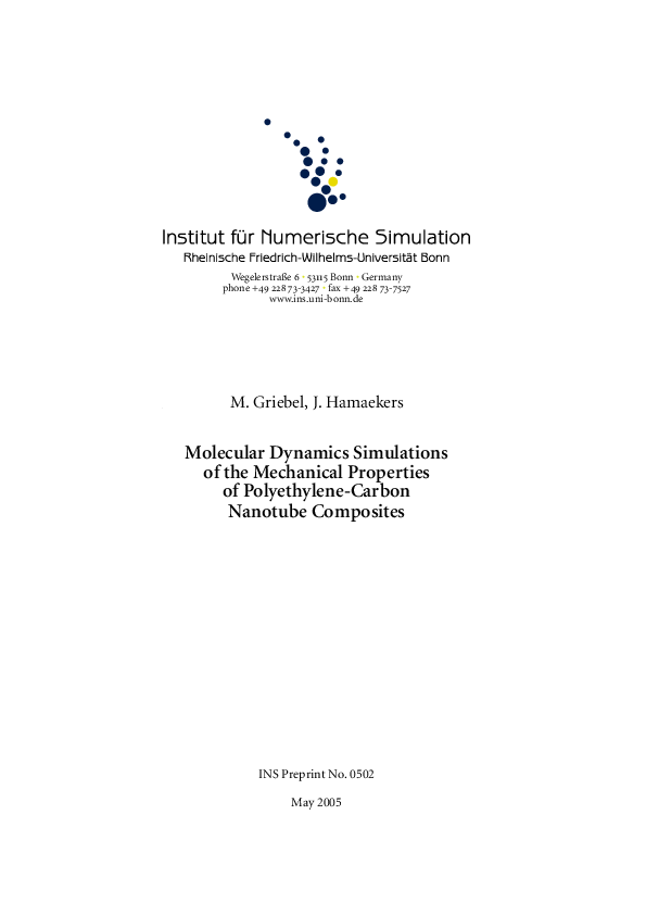 (PDF) MOLECULAR DYNAMICS SIMULATIONS OF THE MECHANICAL BEHAVIOR OF TWO ...