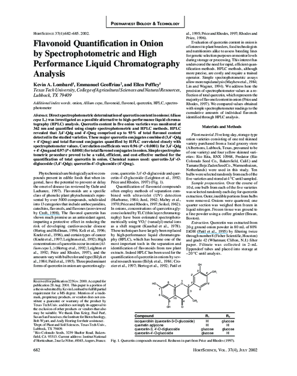 (PDF) Quercetin in onion (Allium cepa L.) after heattreatment
