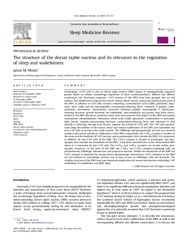 (PDF) The structure of the dorsal raphe nucleus and its relevance to ...