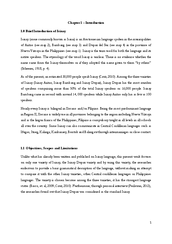 (PDF) Grammatical Sketch of Isinay Dupax