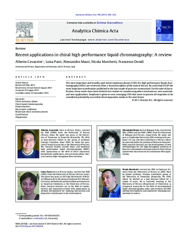 (PDF) Recent applications in chiral high performance liquid ...