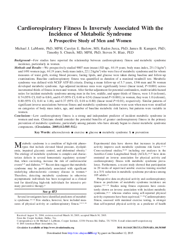 Cardiorespiratory fitness essay image