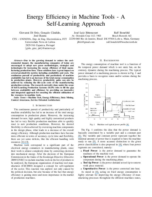 (PDF) Energy Efficiency in Machine Tools - A Self-Learning Approach