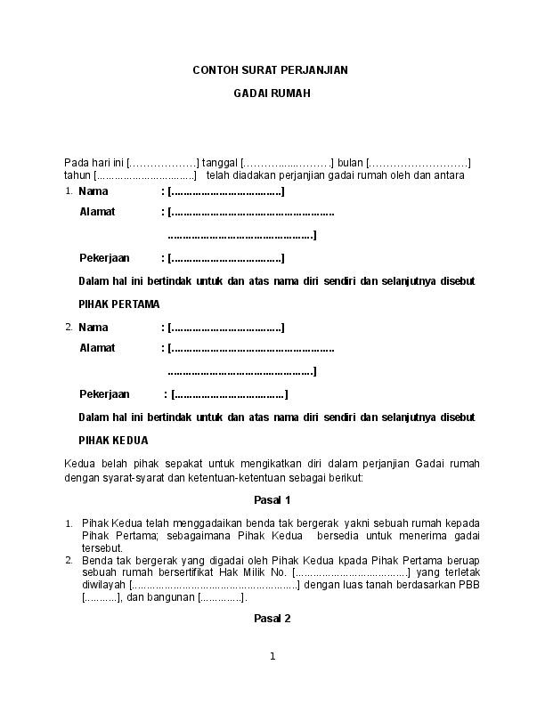 Contoh Surat Kuasa Akad Kredit Rumah Nusagates