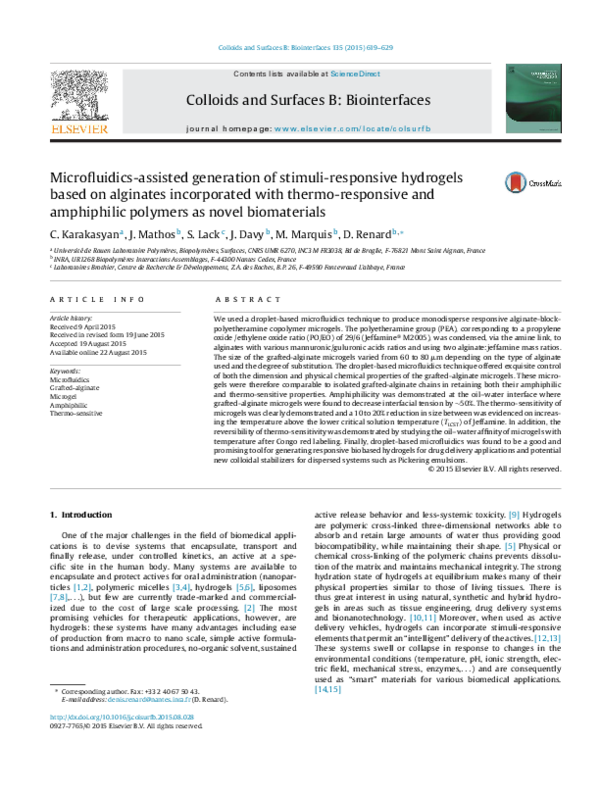 (PDF) Microfluidics-assisted generation of stimuli-responsive hydrogels ...