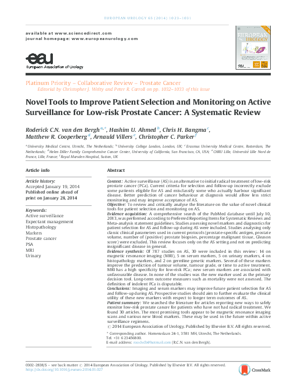 (PDF) Novel tools to improve patient selection and monitoring on active ...