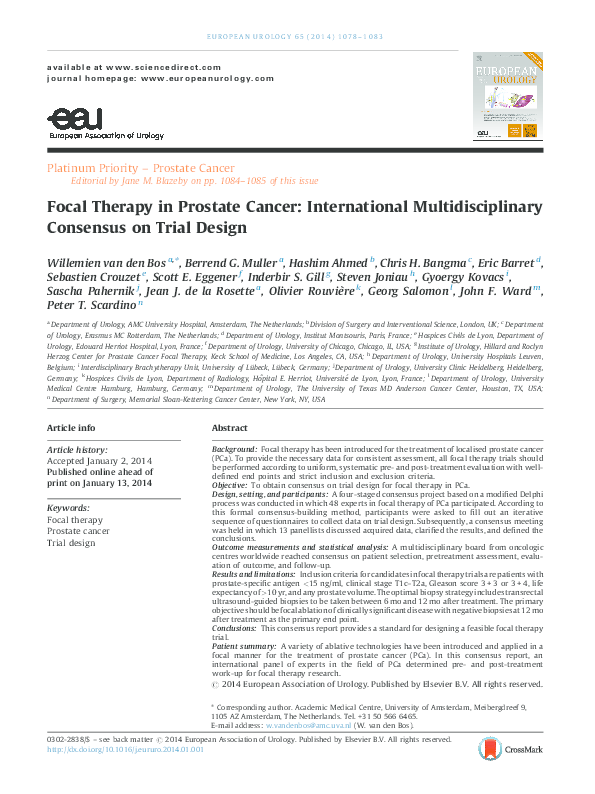 (PDF) Focal Therapy in Prostate Cancer: International Multidisciplinary ...