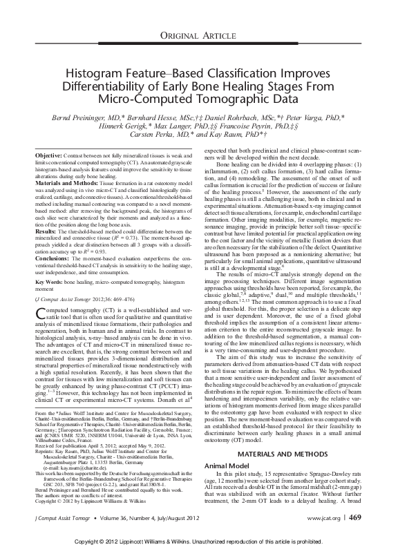 (PDF) Histogram Feature–Based Classification Improves Differentiability ...
