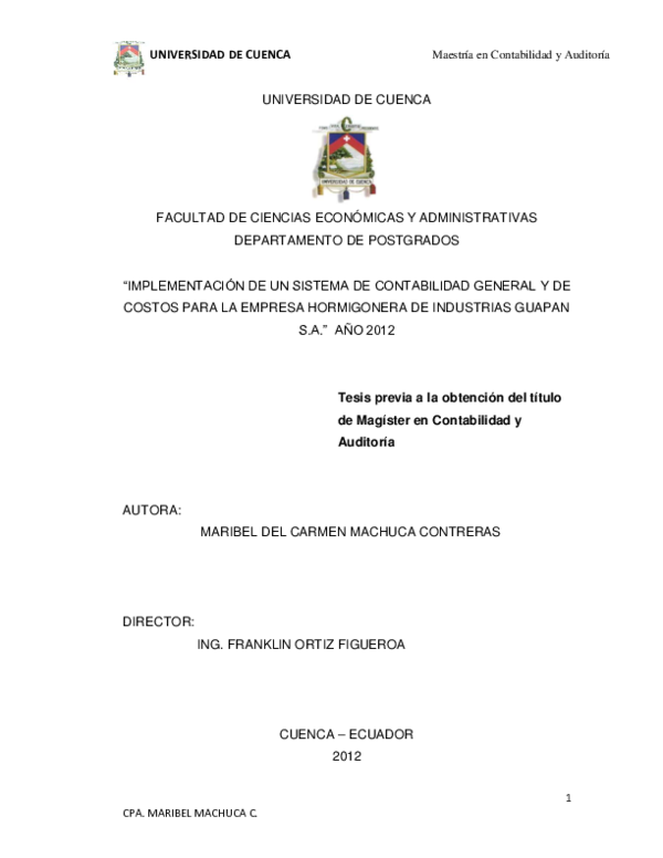 Pdf Universidad De Cuenca