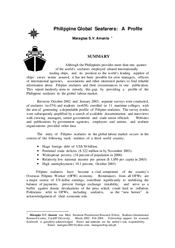 Article about filipino seafarers image