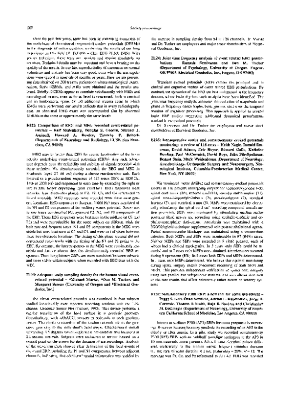 (PDF) Comparison of EEG and MEG recorded event-related potentials